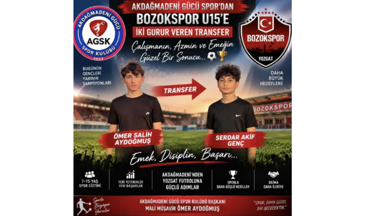Akdağmadeni Gücü Spor’dan Bozokspor U15’e İki Gurur Veren Transfer - GÜNDEM - İnternetin Ajansı