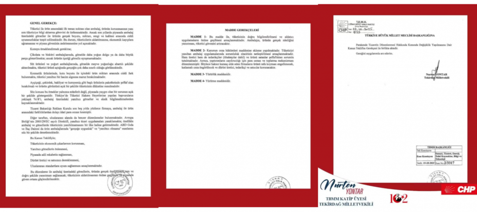 ​Chp Tekirdağ Milletvekili Nurten Yontar’dan Ambalajdaki Aldatmacayı Bitirecek Kanun Teklifi - GÜNDEM - İnternetin Ajansı
